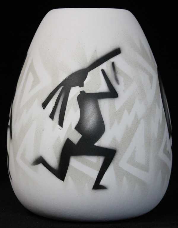 31015 Kokopelli Parade 4 x 5 1/2 Vase
