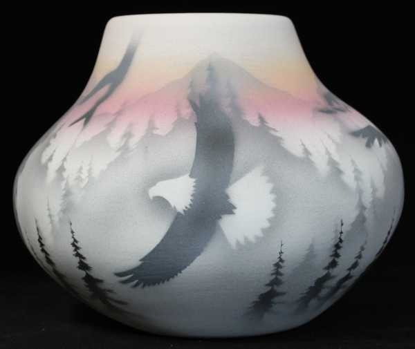 36057 Sacred Messenger 7 1/2 x 6 Bowl
