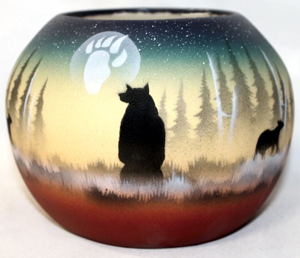 39089 Woodland Shadows - Bear  6 x 5 Bowl