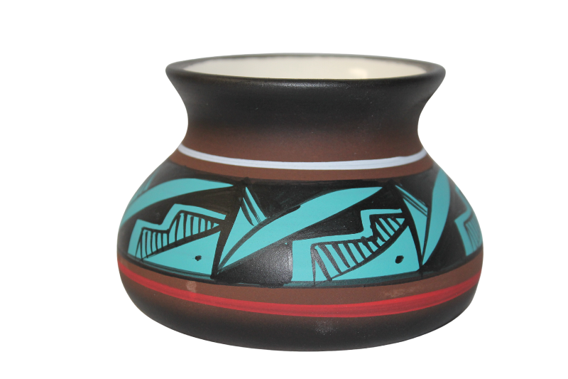 42147 Cindy Blackhorse ACCENTS 4 1/2 x 3 Candle Pot