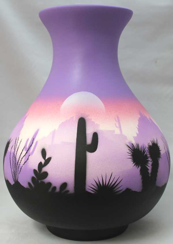 45136 Purple Sonora Desert 10 1/2 x 14 1/2 Vase
