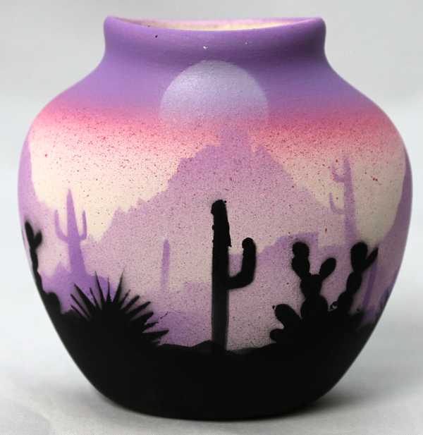 45141 Purple Sonora Desert 3 x 3 Pillow Vase