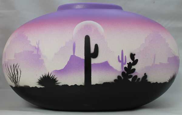 45142 Purple Sonora Desert 16 1/2 x 10 1/2 Pillow Vase