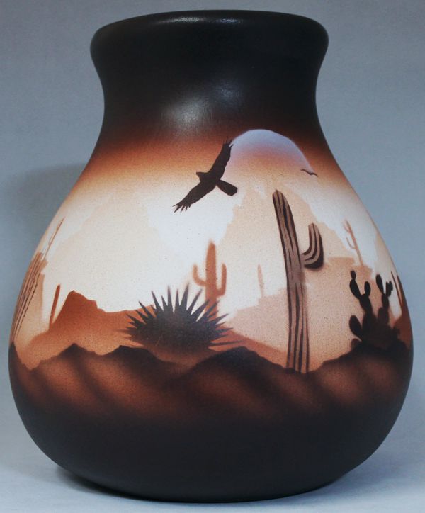 46052 Brown Sonora Desert 8 1/2 x 9 1/2 Pot