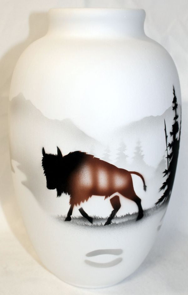 54033 High Country Tracks Buffalo 6 x 10 Ginger Jar