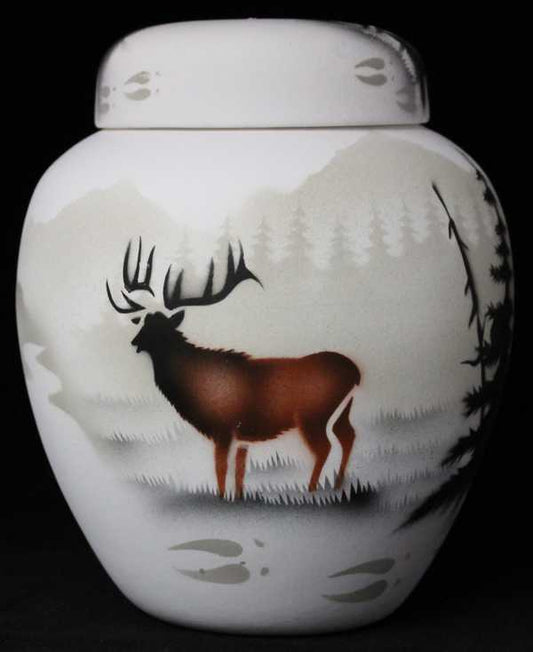 63090 High Country Tracks Elk 6 1/2 x 7 1/2 Jar w/Lid