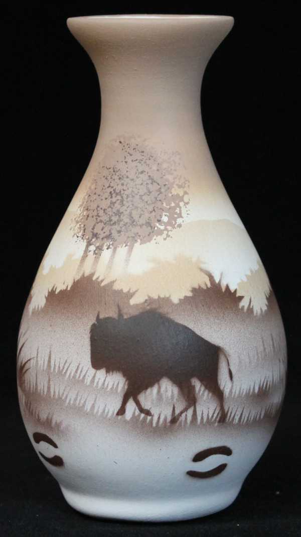 64076 Back Country Tracks Buffalo 2 1/2 x 5 Bud Vase