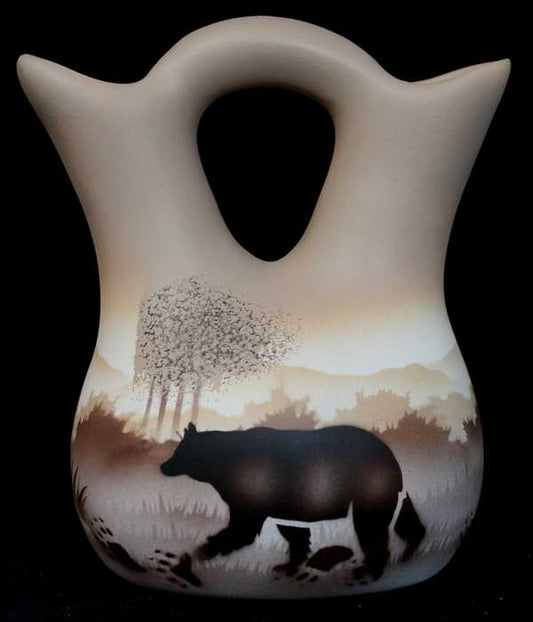 67023 Back Country Tracks Bear 4 1/2 x 5 1/2 Wedding Vase