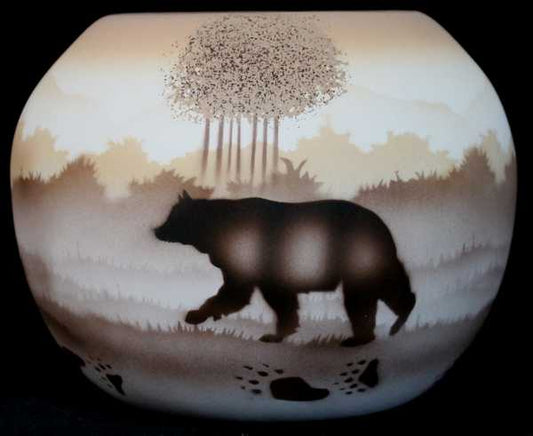 67089 Back Country Tracks Bear 6 x 5 Anasazi Bowl