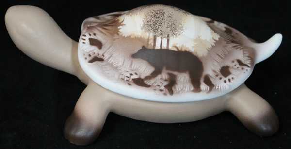 67104 Back Country Tracks Bear 6 1/2 Turtle Box