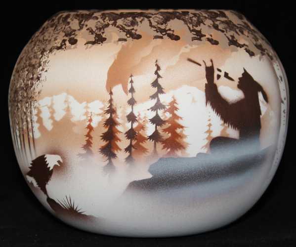 69089 Calling The Spirits 6 x 5 Anasazi Bowl