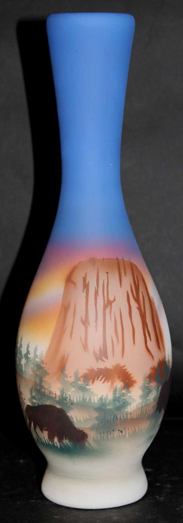 DBM4 Devils Tower Buffalo 3 x 8 Bud Vase