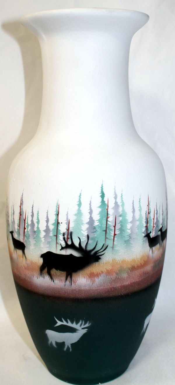 MTC3 Morning Mist -Elk 6 x 14 Totem Vase