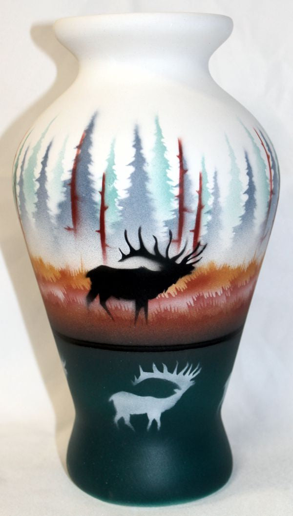 MTE4 Morning Mist -Elk 5 1/2 x 10 Flower Vase