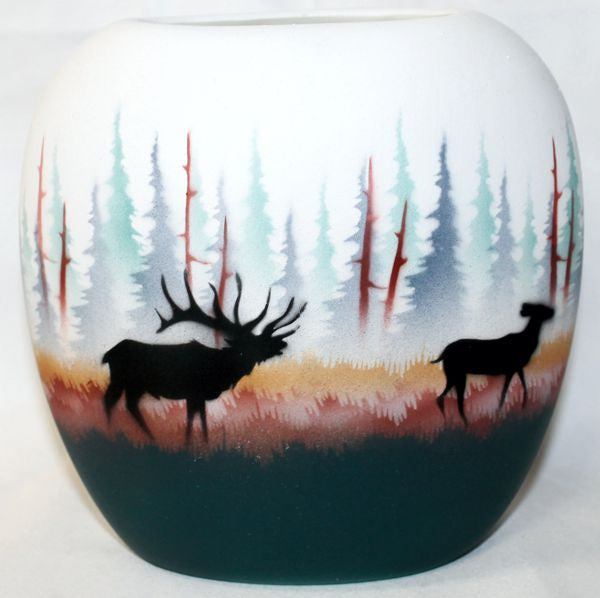 MTL3 Morning Mist -Elk 6 1/2 Pillow Vase