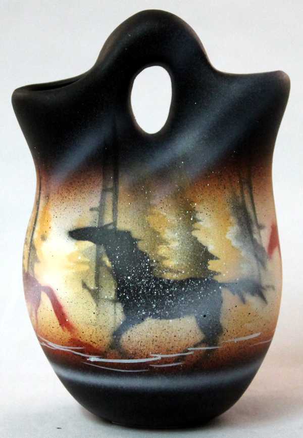 BFB7 Born Free Horses 3 x 4 Wedding Vase