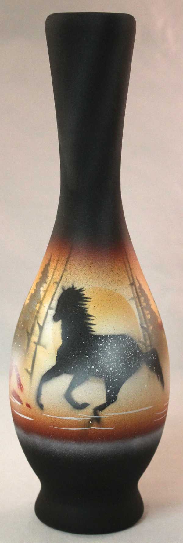 BFM4 Born Free Horses 3 x 8 Bud Vase