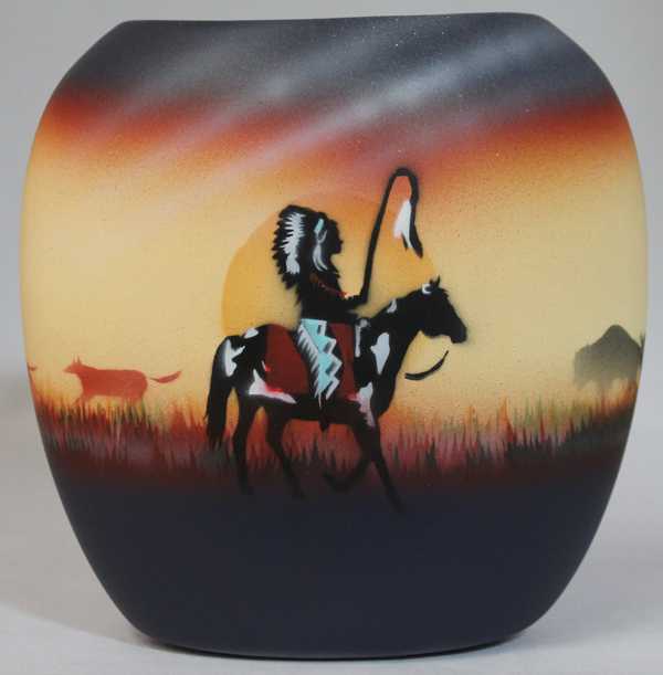 CHL3 Proud Chief 6 1/2 Pillow Vase