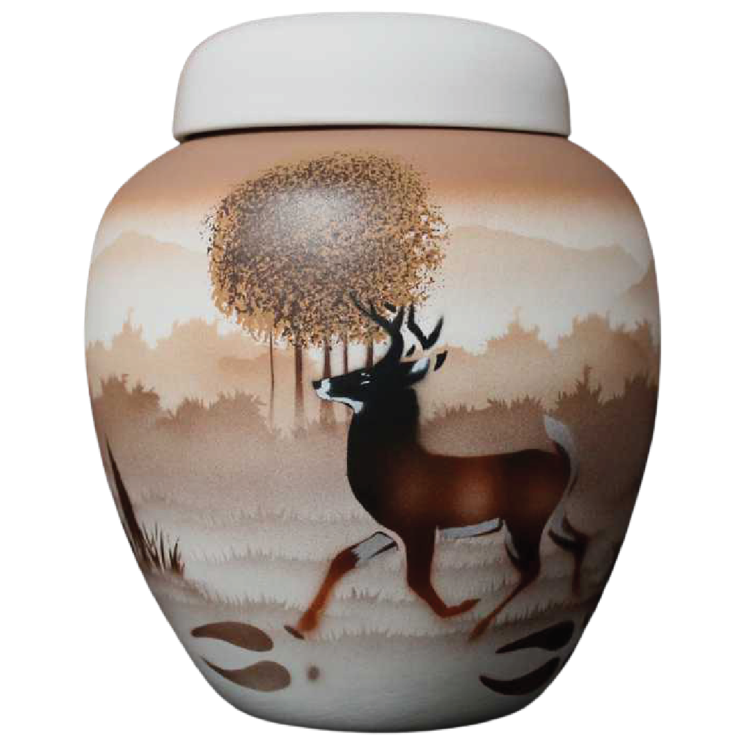 66090 Back Country Tracks Deer 6 1/2 x 7 1/2 Jar w/Lid