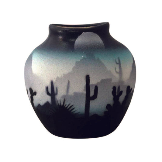 44141 Blue Sonora Desert  3 x 3 Pillow Vase