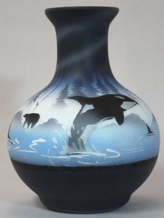 WBM1 Whaler Bay 4 1/2 x 6 Vase