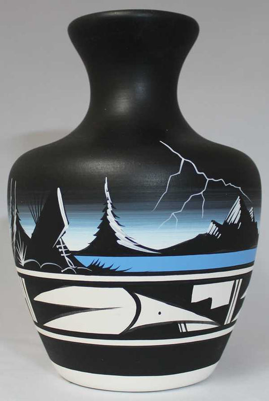 23043 Mountain Storm  4 1/2 x 5 Inch Chimney Vase