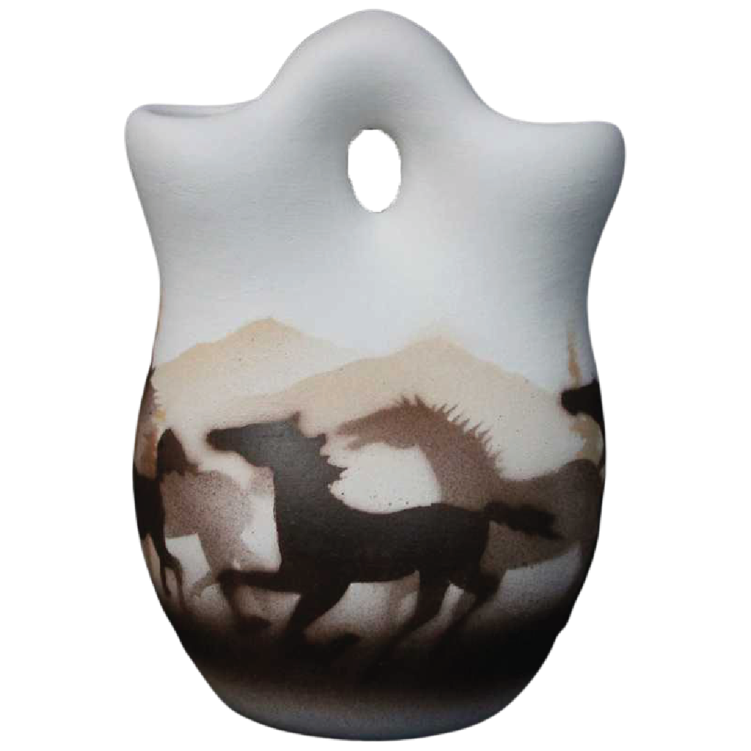 33053 Wild Horses  3 x 4 Wedding Vase