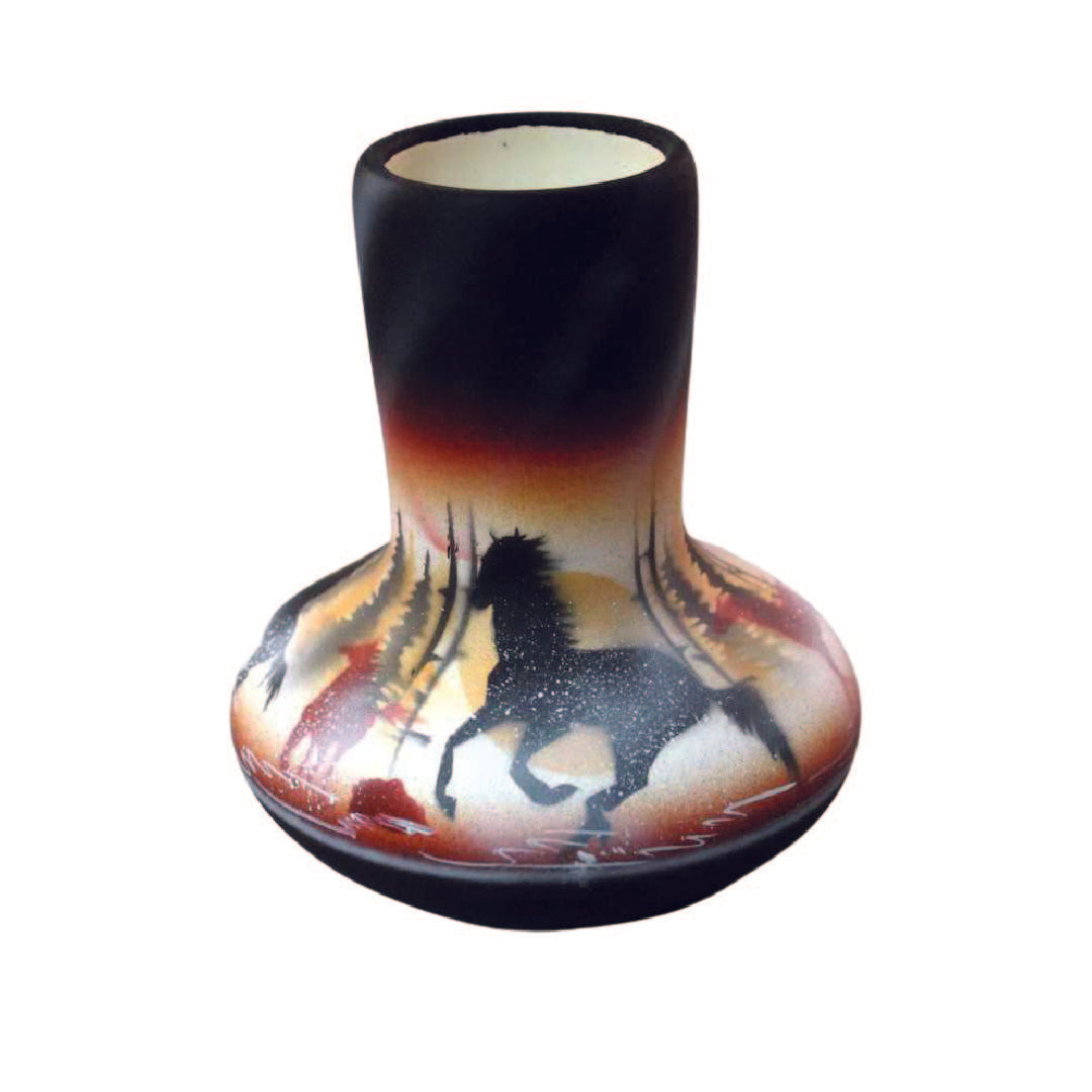 BFS4 Born Free Horses 4 1/2 x 5 Bud Vase