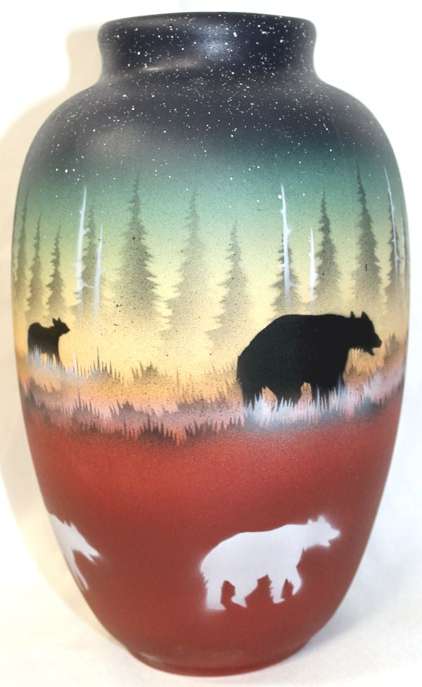 39033 Woodland Shadows - Bear 6 x 10 Ginger Jar