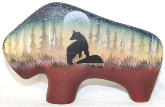 39156 Woodland Shadows - Bear 6 1/2" Petite Buffalo