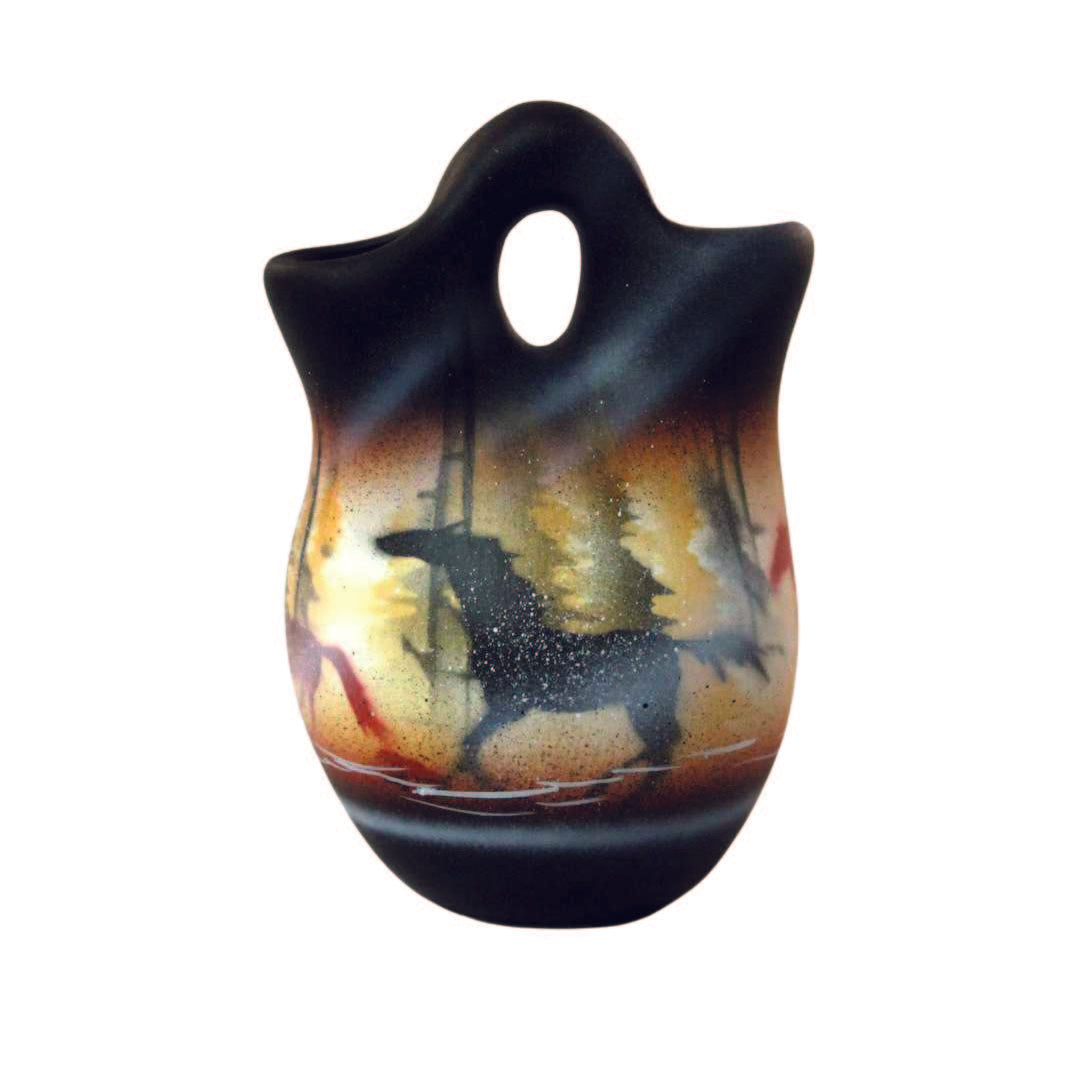 BFB7 Born Free Horses 3 x 4 Wedding Vase