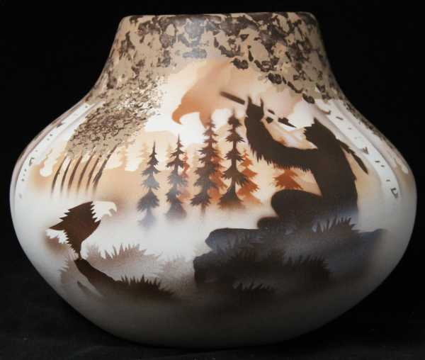 69057 Calling The Spirits 7 1/2 x 6 Bowl