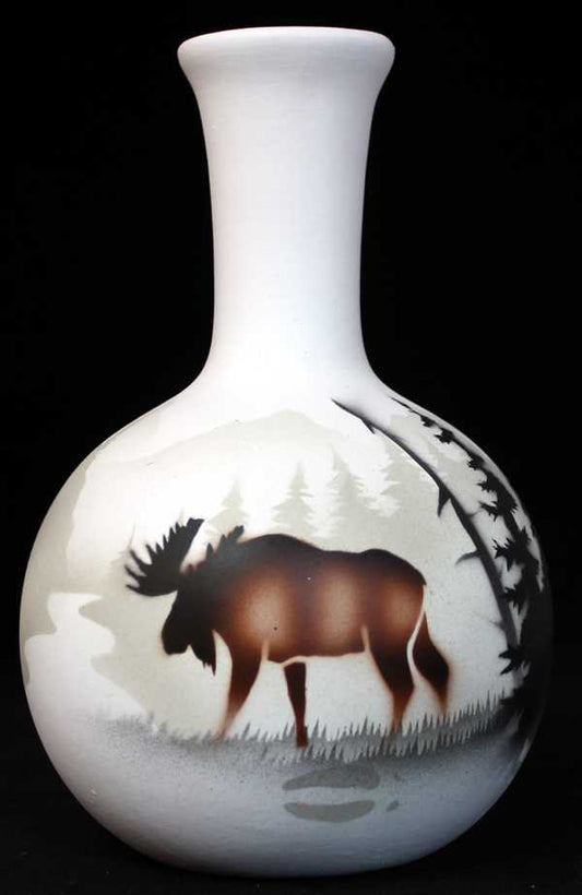 60031 High Country Tracks Moose 4 1/2 x 7 1/2 Ball Vase