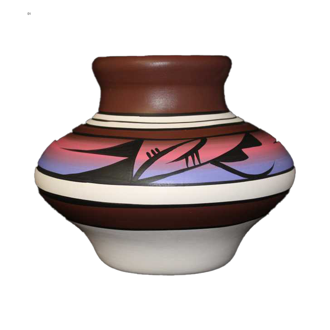 10082 Indian Rainbow 9 x 7 1/2 Inch Pot
