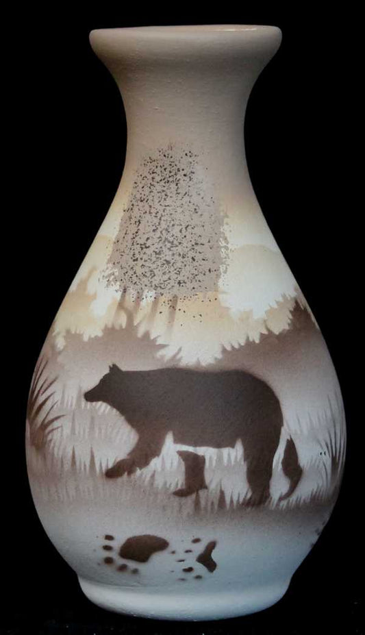 67076 Back Country Tracks Bear 2 1/2 x 5 Bud Vase