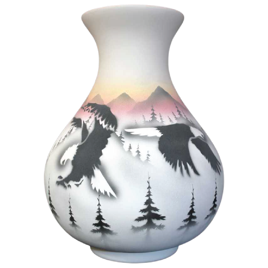 36136 Sacred Messenger 10 1/2 x 14 1/2 Vase