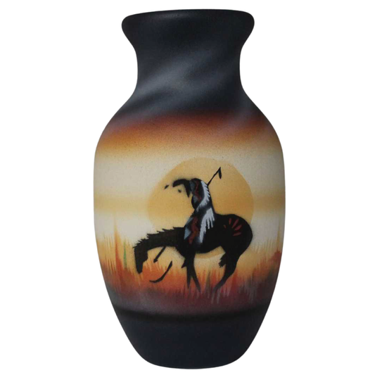 ETS1 End of the Trail 3 1/2 x 6 Bud Vase