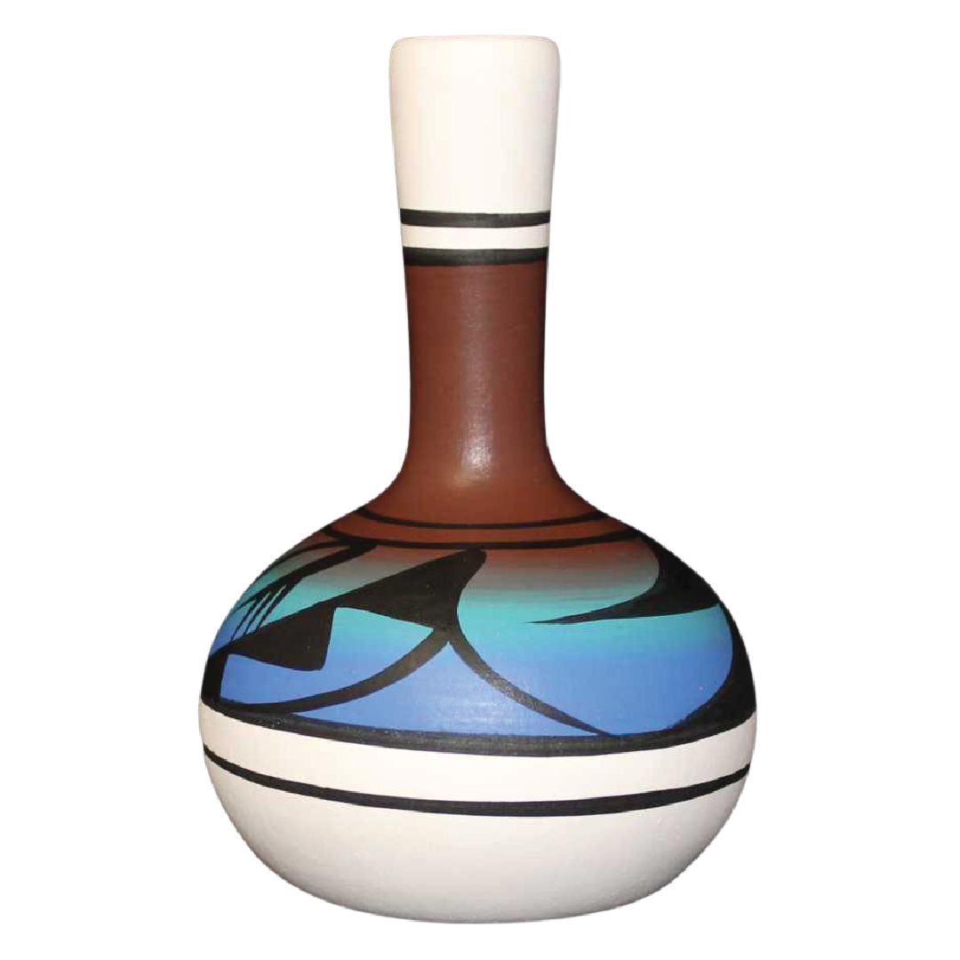 10006 Indian Rainbow 3 1/2 x 5 1/2 Inch Ball Vase