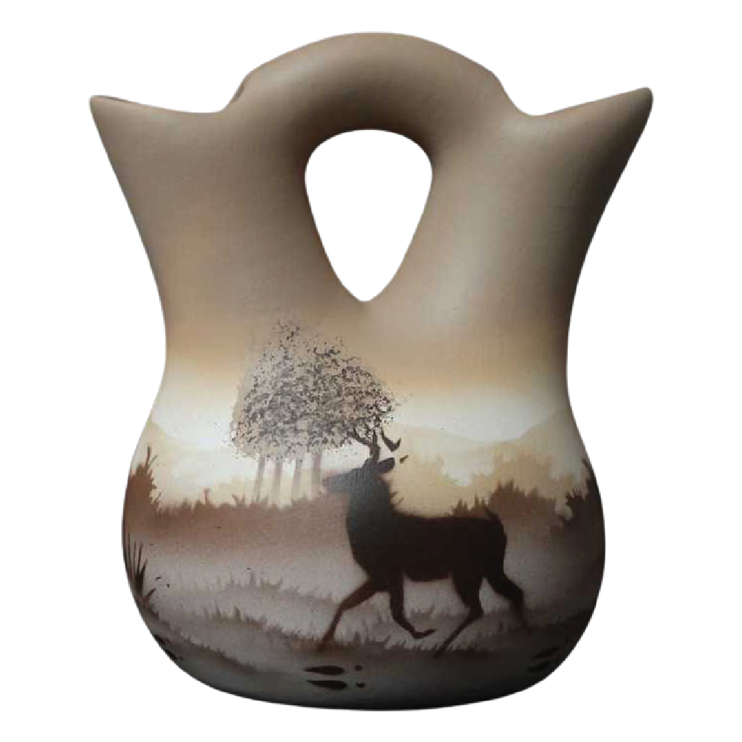 66023 Back Country Tracks Deer 4 1/2 x 5 1/2 Wedding Vase