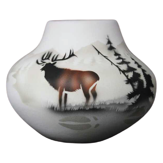 63057 High Country Tracks Elk 7 1/2 x 6 Bowl