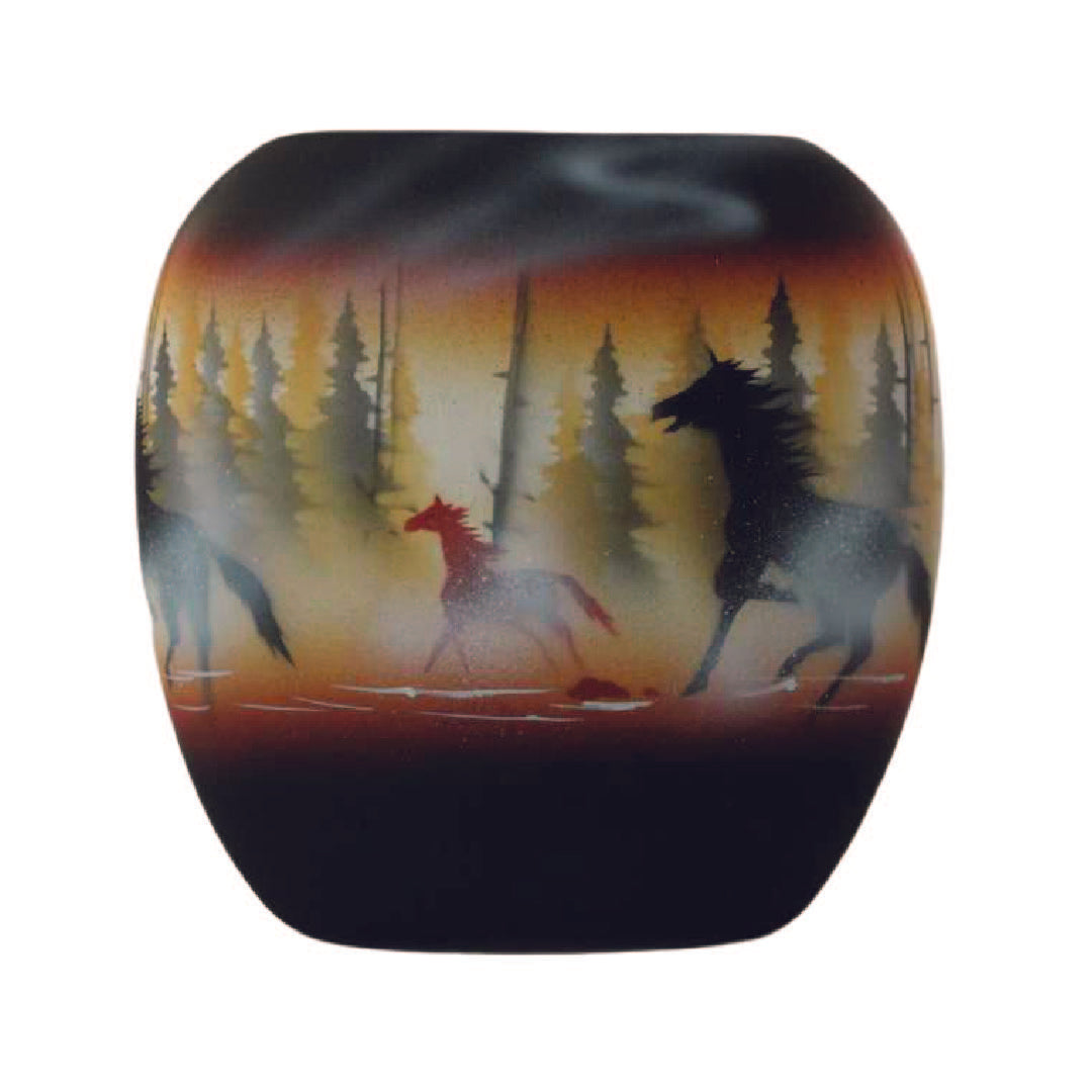 BFL3 Born Free Horses 6 1/2 Pillow Vase