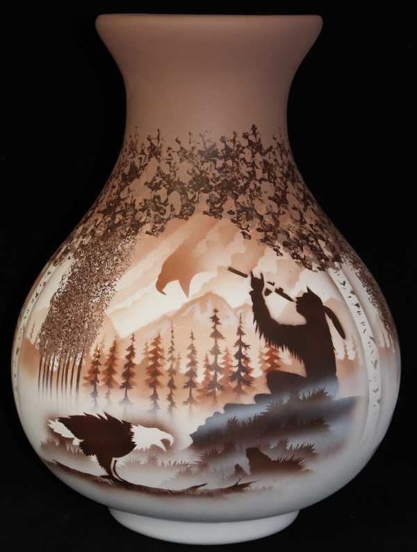 69136 Calling The Spirits 10 1/2 x 14 1/2 Vase