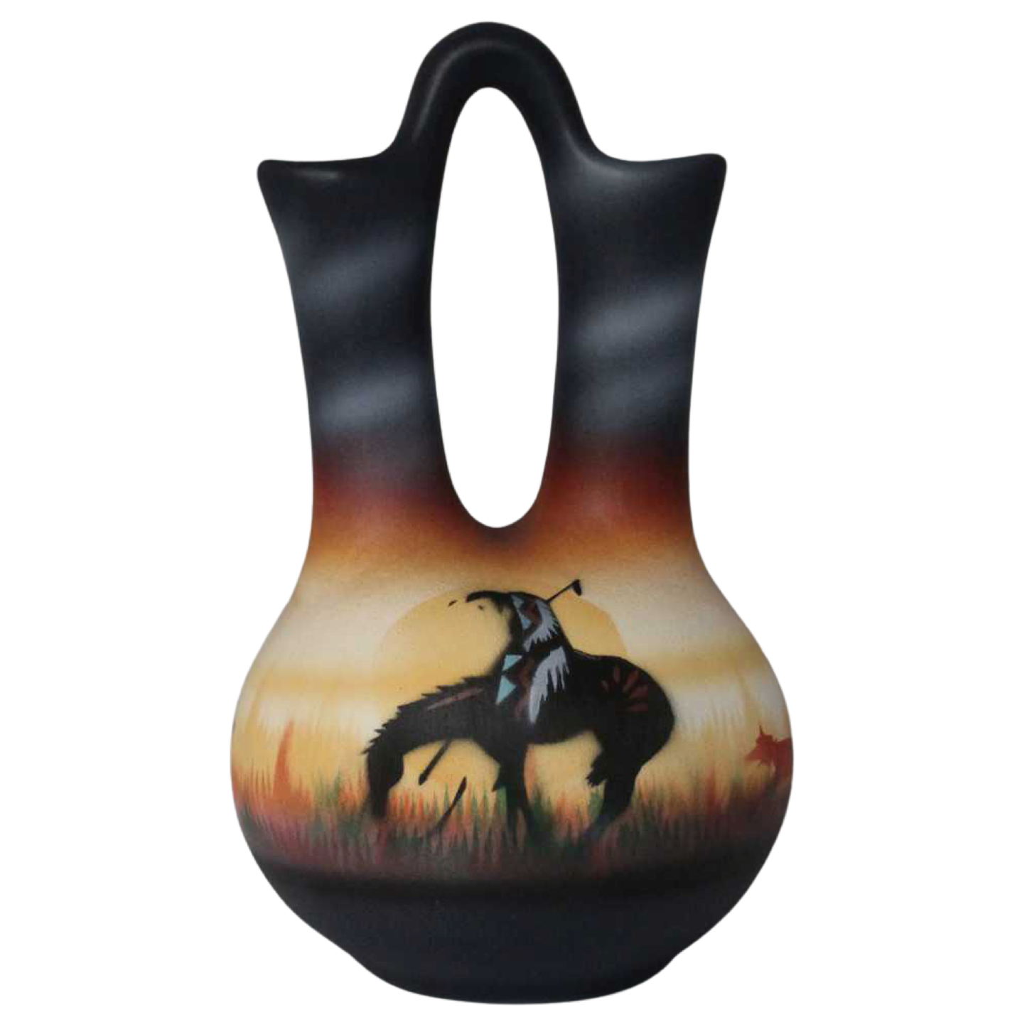 ETM7 End of the Trail 4 1/2 x 7 Wedding Vase