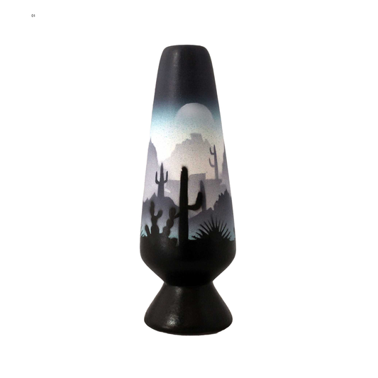 44077 Blue Sonora Desert  2 x 6 Bud Vase