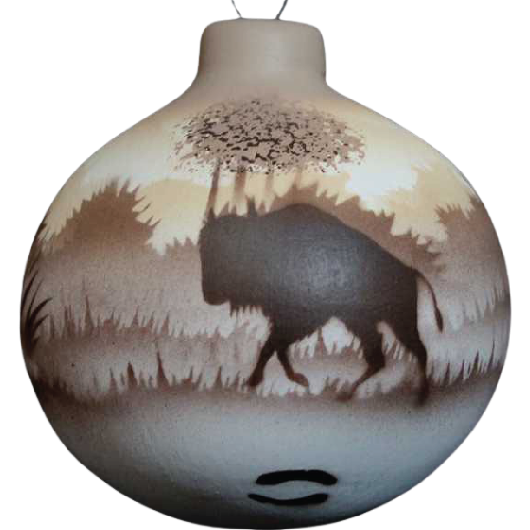 64151 Back Country Tracks Buffalo Ornament