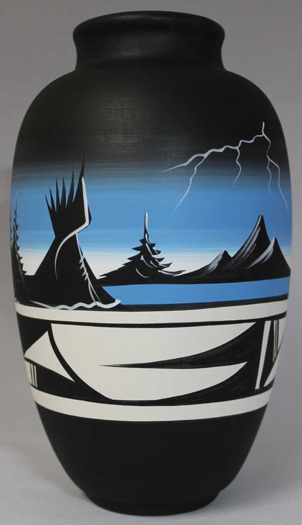 23033 Mountain Storm  6 x 10 Ginger Jar