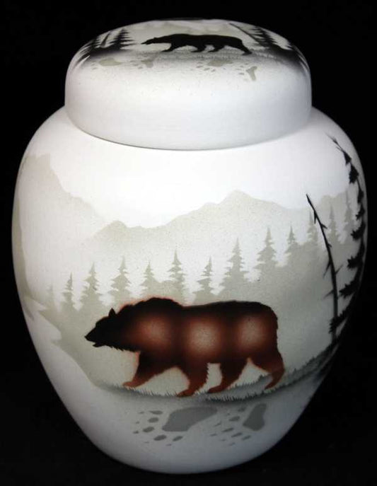 62090 High Country Tracks Bear 6 1/2 x 7 1/2 Jar w/Lid