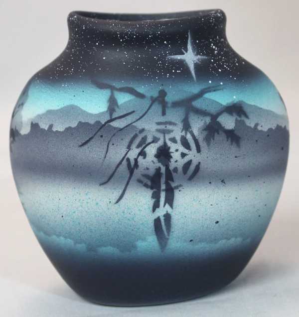 38141 Native Dream  3 x 3 Pillow Vase
