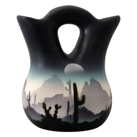 44023 Blue Sonora Desert  4 1/2 x 5 1/2 Wedding Vase