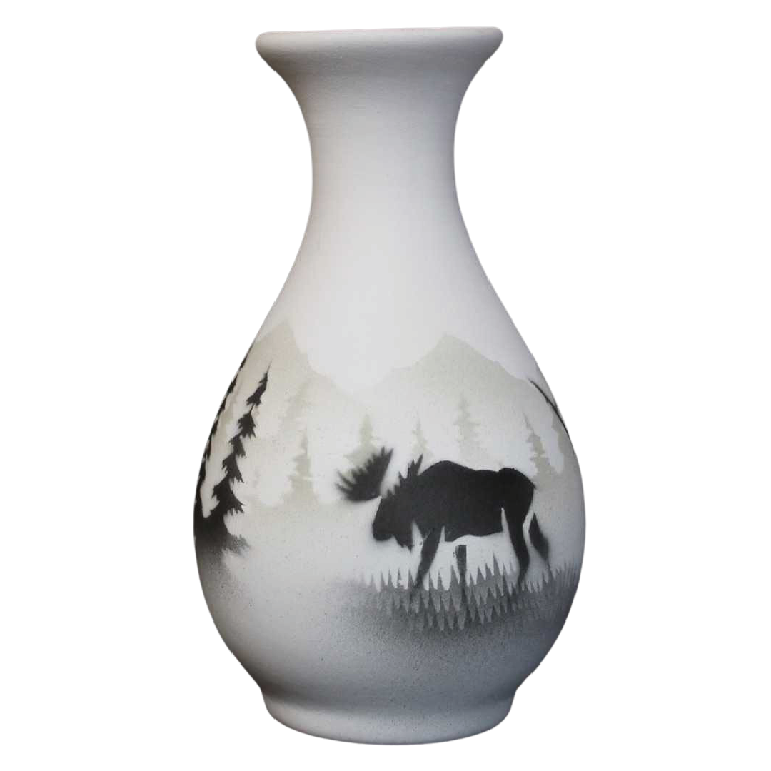 60076 High Country Tracks Moose 2 1/2 x 5 Bud Vase